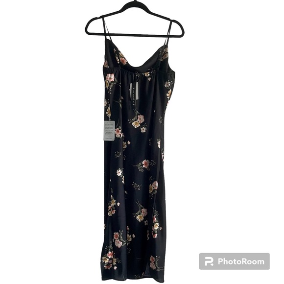 NEW w/tags Silk Drape Floral Slip Dress - Picture 6 of 6